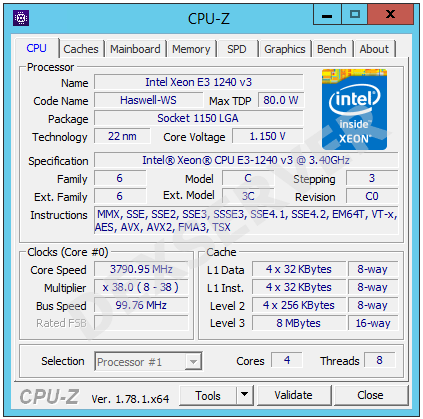 Behandeling Artistiek Pelagisch 🟠 CPU Intel Xeon E3-1240 v3 Speed 3.4GHz Boost 3.8GHz 4C/8T (4 Core 8  Thread) – DEXSERVER MANUAL Server – คู่มือเซิร์ฟเวอร์