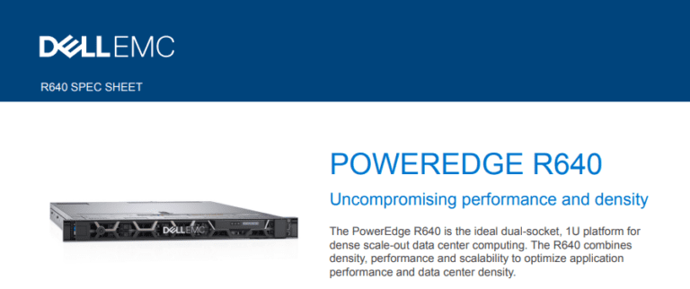 DELL EMC PowerEdge R640 - DEXSERVER MANUAL Server - คู่มือเซิร์ฟเวอร์